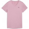 Puma Dámske športové tričko W TAD ESSENTIAL VNECK TEE ružová vínová