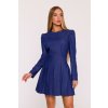 MOE dámske šaty denim | modrá M884 - EU L M884 MOE dámske šaty denim | modrá M884 - EU L M884