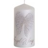 Vianočná sviečka valec ANJELSKÉ KRÍDLA Ø 6 x 13 cm biela Vianočná sviečka valec ANJELSKÉ KRÍDLA Ø 6 x 13 cm biela