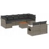Súprava záhradného nábytku z umelého ratanu VidaXL, sivá, 10-dielna Súprava záhradného nábytku z umelého ratanu VidaXL, sivá, 10-dielna