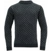 Vlněný svetr DEVOLD Sorisen Wool Sweater - Ink / Offwhite Velikost: L Vlněný svetr DEVOLD Sorisen Wool Sweater - Ink / Offwhite Velikost: L
