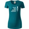 Eat sleep play - šach - Dámske tričko z organickej bavlny Origin (GOTS) - S ( Petrolejová ) Eat sleep play - šach - Dámske tričko z organickej bavlny Origin (GOTS) - S ( Petrolejová )