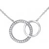 Silvego Strieborný náhrdelník TOGETHER FOREVER spojené dva kruhy JJJMVP0419 Silvego Strieborný náhrdelník TOGETHER FOREVER spojené dva kruhy JJJMVP0419