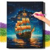 DIAMANTOVÁ MAĽBA 5D S RÁMOM Diamantová Výšivka Veľká Námorná Loď Mozaika 40x50 cm DIAMANTOVÁ MAĽBA 5D S RÁMOM Diamantová Výšivka Veľká Námorná Loď Mozaika 40x50 cm