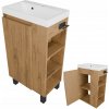 Kúpeľňová skrinka s umývadlom Dub Loft Závesná Stojaca Regál Police Dvierka 50 Kúpeľňová skrinka s umývadlom Dub Loft Závesná Stojaca Regál Police Dvierka 50