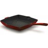 Grilovacia panvica liatinová 26x26cm červená - Korkmaz Grilovacia panvica liatinová 26x26cm červená - Korkmaz