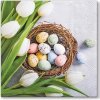 Servítky na dekupáž Eggs and Tulips - 1 ks Servítky na dekupáž Eggs and Tulips - 1 ks