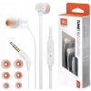Káblové slúchadlá JBL T110 Do uší Mikrofón Biele Káblové slúchadlá JBL T110 Do uší Mikrofón Biele