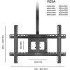 ONKRON Stropný držiak TV s nastaviteľnou výškou až 3m pre 32 až 80-palcové LED LCD televízory, čierny N2L-B ONKRON Stropný držiak TV s nastaviteľnou výškou až 3m pre 32 až 80-palcové LED LCD televízory, čierny N2L-B