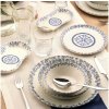 Asir | Jedálenská súprava 27 ks biela/modrá/porcelán | 721NBL3154 Asir | Jedálenská súprava 27 ks biela/modrá/porcelán | 721NBL3154