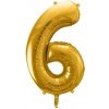 PartyDeco Fóliový balón narodeninové číslo 6 zlatý 86cm (Narodeninový fóliový balón číslo šesť, vhodný na plnenie vzduchom aj héliom.) PartyDeco Fóliový balón narodeninové číslo 6 zlatý 86cm (Narodeninový fóliový balón číslo šesť, vhodný na plnenie vzduchom aj héliom.)