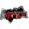 Nálepka diera na stenu Jahody pod vodou 95x73 cm Nálepka diera na stenu Jahody pod vodou 95x73 cm