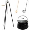 Perfect Home Kotlík s trojnožkou, varechou, naberačkou, 10L, 4ks, Set-114