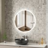 Erga Deam, okrúhle LED zrkadlo 70cm, 3 farby svetla, predné osvetlenie, vyhrievacia podložka proti zapareniu, ERG-V01-Deam-7070-CL Erga Deam, okrúhle LED zrkadlo 70cm, 3 farby svetla, predné osvetlenie, vyhrievacia podložka proti zapareniu, ERG-V01-Deam-7070-CL