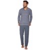 Regina 450 pánské pyžamo dlouhé froté modré
