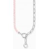 Thomas Sabo KE2193-035-9-L47V Silver necklace with link chain elements and pink beads Thomas Sabo KE2193-035-9-L47V Silver necklace with link chain elements and pink beads