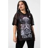 tričko KILLSTAR Cursed Mesh Boyfriend Čierna tričko KILLSTAR Cursed Mesh Boyfriend Čierna
