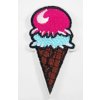 Nažehľovacia záplata - zmrzlina Šmolko - rozmer 7 cm x 3 cm - ružová, hnědá, modrá Nažehľovacia záplata - zmrzlina Šmolko - rozmer 7 cm x 3 cm - ružová, hnědá, modrá