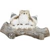 Dekorácia MagicHome sovy na zasneženom kmeni, LED, 20.5x49.5x27.5 cm