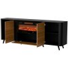 Cama Komoda Volare 200 x 39 x 75 cm černá/ořech + krb Cama Komoda Volare 200 x 39 x 75 cm černá/ořech + krb