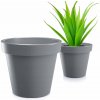 PlasticFuture Květináč Lofly sivý kámen, 24,5 cm
