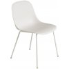Muuto Stolička Fiber Side Chair Tube Base, natural white Muuto Stolička Fiber Side Chair Tube Base, natural white