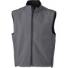James & Nicholson JN 136 pánska 3-vrstvová softshell vesta sivá carbon