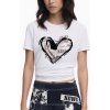 Dámske tričko s potlačou srdca Other XS DESIGUAL 8445110715529 Dámske tričko s potlačou srdca Other XS DESIGUAL 8445110715529