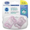 Chicco silikon Micro cumlík ružová 2 ks Chicco silikon Micro cumlík ružová 2 ks