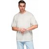 Bavlnené pánske tričko LOOSE FIT biele pohodlné basic V2 OM-TSBC-0267 XXL Bavlnené pánske tričko LOOSE FIT biele pohodlné basic V2 OM-TSBC-0267 XXL