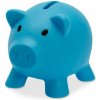 Plastová pokladnička prasiatko, tyrkysová Plastová pokladnička prasiatko, tyrkysová