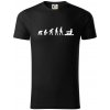 Evolúcia veslovanie 1 človek - Tričko z organickej bavlny - 2XL ( Čierna ) Evolúcia veslovanie 1 človek - Tričko z organickej bavlny - 2XL ( Čierna )
