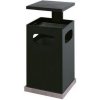 Manutan Kovový vonkajší odpadkový kôš s popolníkom, objem 70 l, antracitový Manutan Kovový vonkajší odpadkový kôš s popolníkom, objem 70 l, antracitový