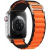 Alpine loop nylonový remienok pre Apple Watch (42/44/45/46/49 mm) Farva: Čierno oranžová Alpine loop nylonový remienok pre Apple Watch (42/44/45/46/49 mm) Farva: Čierno oranžová