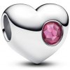 Prívesok PANDORA Srdce na gravírovanie s ružovým krištáľom 794161C10 Prívesok PANDORA Srdce na gravírovanie s ružovým krištáľom 794161C10