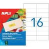 Etikety farebné 105x37mm APLI A4 100 hárkov žlté Etikety farebné 105x37mm APLI A4 100 hárkov žlté