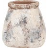 Clayre & Eef Dekoratívny béžovo-zelený antik terakotový kvetináč Teracci - 10*10*10 cm - Clayre & Eef Clayre & Eef Dekoratívny béžovo-zelený antik terakotový kvetináč Teracci - 10*10*10 cm - Clayre & Eef