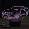 Beling 3D lampa,nissan GTR R33, 7 farebná Y112 Beling 3D lampa,nissan GTR R33, 7 farebná Y112