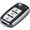 Kľúčenka Ochranné puzdro na kľúče od auta Škoda/Volkswagen/Seat s vysúvacím kľúčom, strieborné