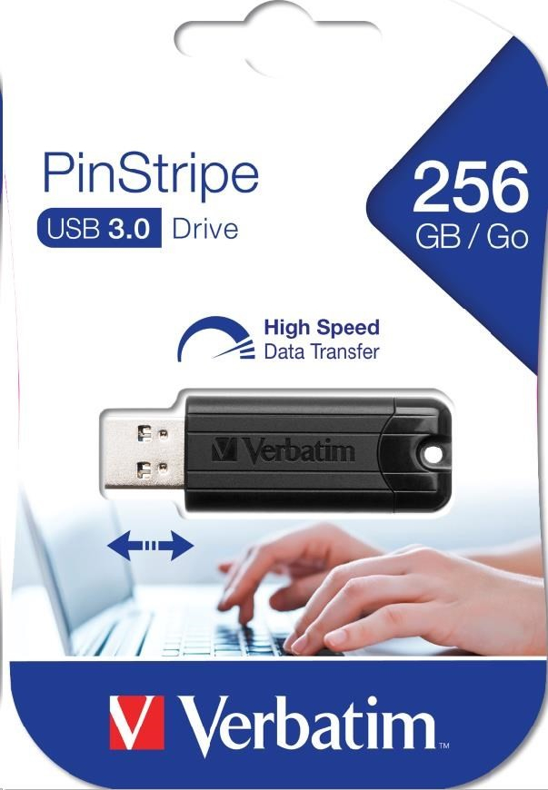 Verbatim Store \'n\' Go PinStripe 256GB 49320