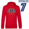 Superfutbal Mikina s kapucňou CR7, červená Veľkosť: L Superfutbal Mikina s kapucňou CR7, červená Veľkosť: L
