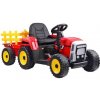 Elektrický traktor s vlečkou, 4farby Červená Elektrický traktor s vlečkou, 4farby Červená
