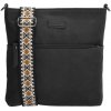 Beagles Malaga dámska crossbody taška s dekoratívnym popruhom - čierna - 26,5 cm Beagles Malaga dámska crossbody taška s dekoratívnym popruhom - čierna - 26,5 cm
