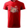 Bicie farebné splash - Klasické pánske tričko vyššej gramáže - 4XL ( Červená ) Bicie farebné splash - Klasické pánske tričko vyššej gramáže - 4XL ( Červená )