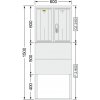SFOS prístrojová prázdna skriňa OZ 2/60+F-2-900, 600x1500x245mm SFOS prístrojová prázdna skriňa OZ 2/60+F-2-900, 600x1500x245mm