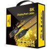 Gembird kábel DisplayPort (M - M), 8K, aktívny, optický (AOC), s Ethernetom, prémiový, 20 m, čierny Gembird kábel DisplayPort (M - M), 8K, aktívny, optický (AOC), s Ethernetom, prémiový, 20 m, čierny