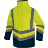 DELTA OPTIMUM3 / Unisex reflexná nepremokavá teplá parka 5v1 - fluo žltá/nám. modrá M DELTA OPTIMUM3 / Unisex reflexná nepremokavá teplá parka 5v1 - fluo žltá/nám. modrá M