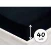 Jersey napínacie prestieradlo na extra vysoký matrac JR-030 Čierne 90 x 220 - výška 40 cm Jersey napínacie prestieradlo na extra vysoký matrac JR-030 Čierne 90 x 220 - výška 40 cm