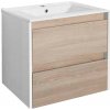 Základná skrinka Porto 60 s umývadlom biela - dub sonoma Základná skrinka Porto 60 s umývadlom biela - dub sonoma