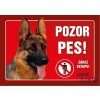 Juko Plastová tabuľa Pozor Pes Nemecký ovčiak 21 x 14,7 cm Juko Plastová tabuľa Pozor Pes Nemecký ovčiak 21 x 14,7 cm